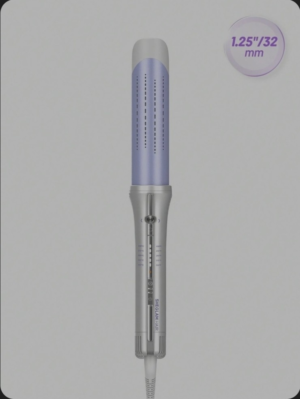 Silver & Lavender 1.25" Curling Wand - Women Hair Tools